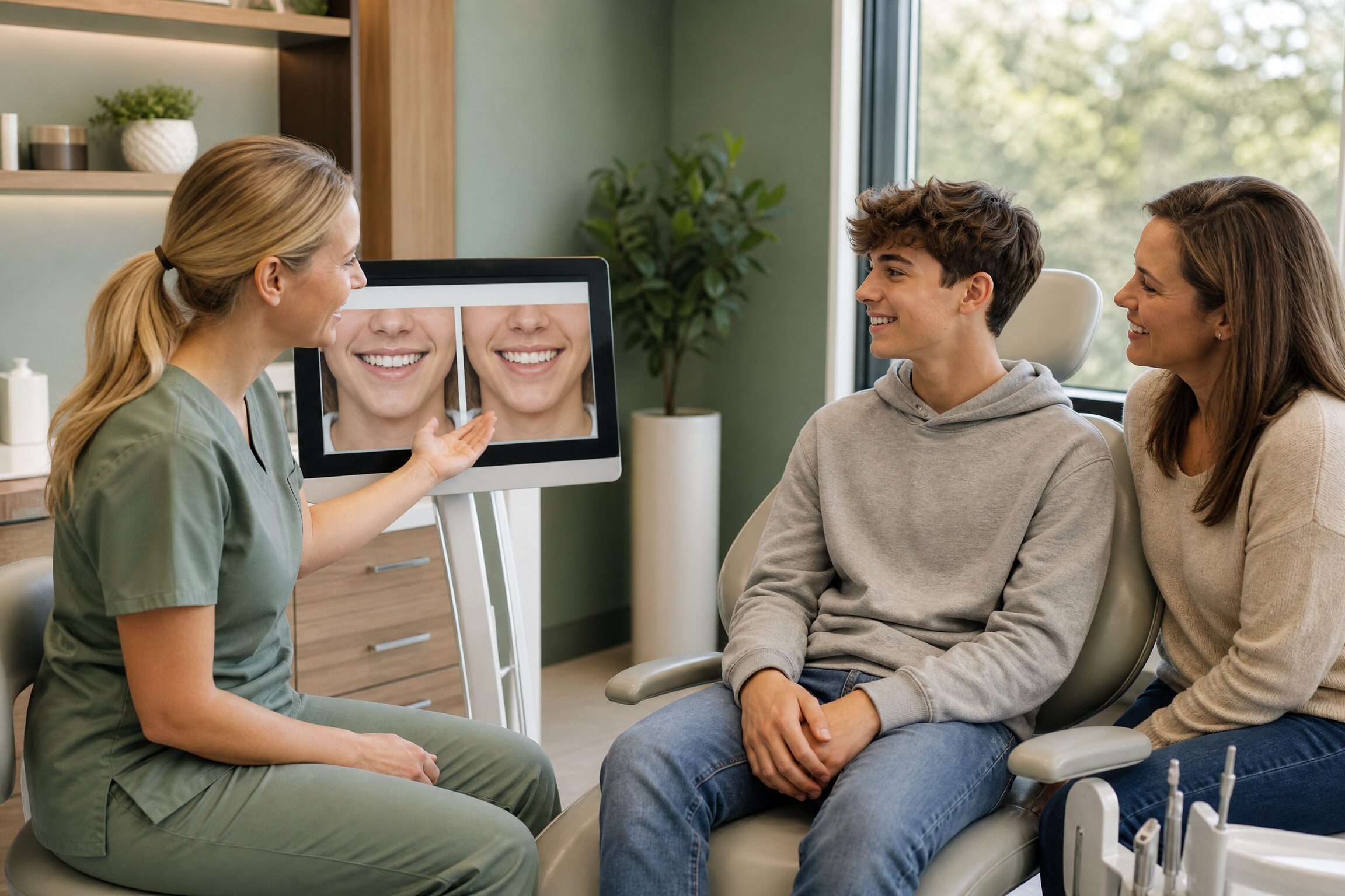 Clear Aligners for Teens consultation at Carmel Family Dental