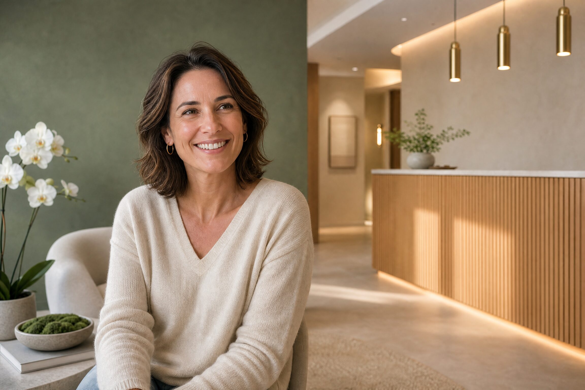Patient with a natural confident smile at Carmel Family Dental